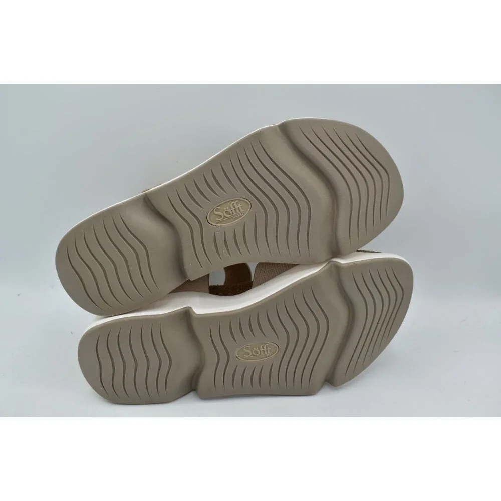 Sofft Womens‎ Size 9 Castello Tapioca Grey Leather Sporty Sandals Shoes